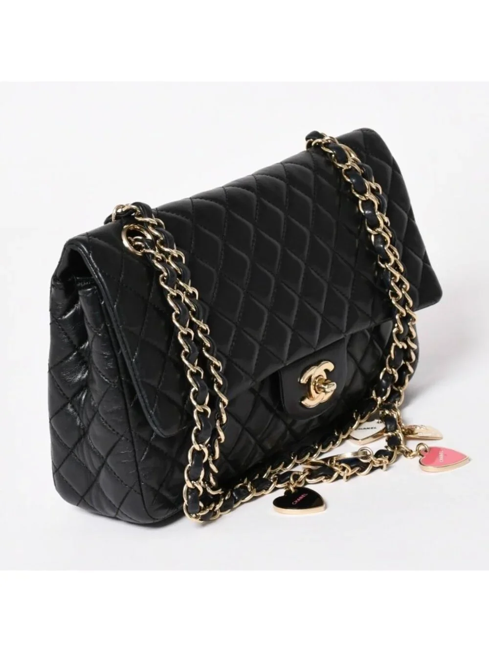 Chanel Quilted 25 Chain Shoulder Bag Valentine's Day Limited CC Logo Lambskin